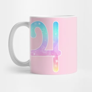 Jupiter Planet Symbol in Magical Unicorn Colors Mug